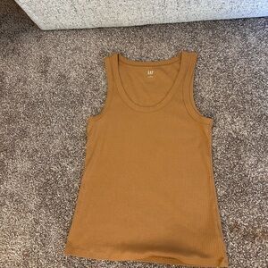 GAP Tan Fitted Sleeveless Tank Top